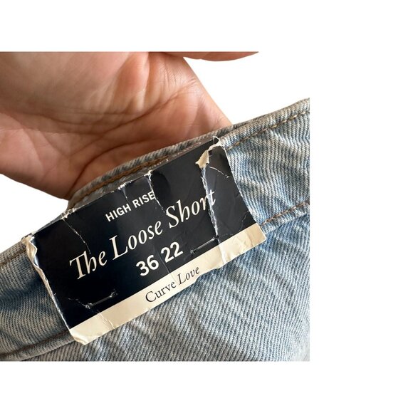 ABERCROMBIE & FITCH High Rise Denim The Loose Short Size 22 PLUS NEW NWT - Picture 8 of 8